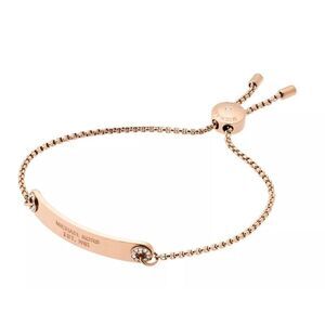 Michael Kors Haute Plaque Rose Gold Slider Bracelet